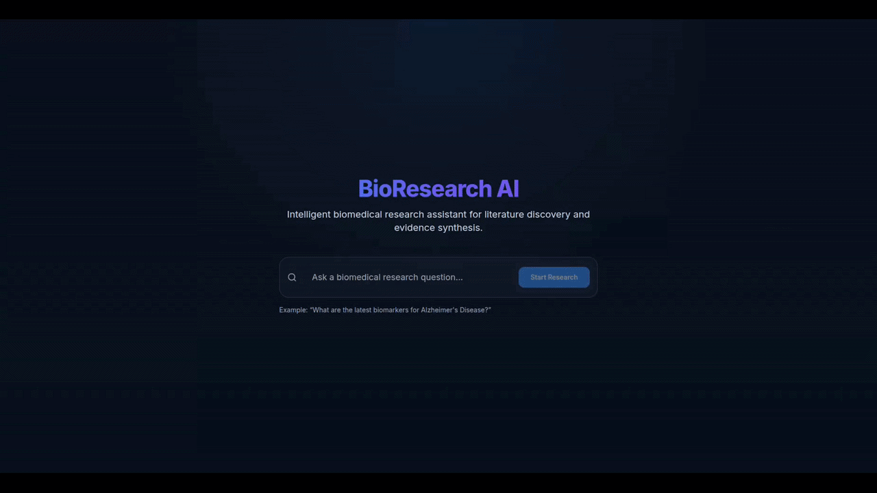 BioResearch AI demonstration